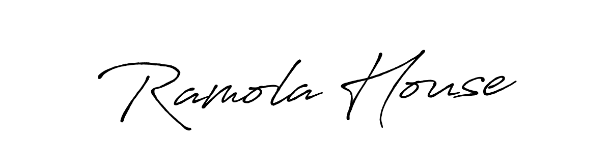It looks lik you need a new signature style for name Ramola House. Design unique handwritten (Antro_Vectra_Bolder) signature with our free signature maker in just a few clicks. Ramola House signature style 7 images and pictures png
