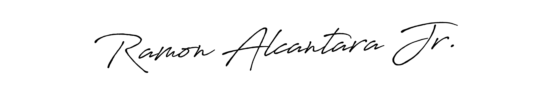Make a beautiful signature design for name Ramon Alcantara Jr.. With this signature (Antro_Vectra_Bolder) style, you can create a handwritten signature for free. Ramon Alcantara Jr. signature style 7 images and pictures png