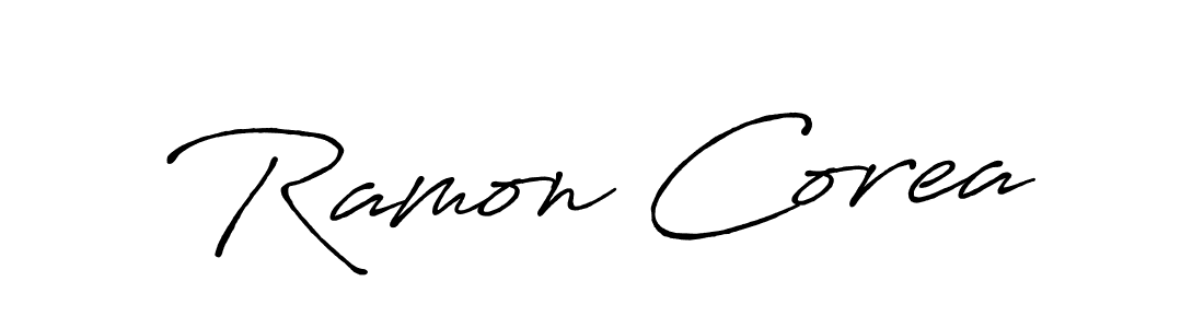 Ramon Corea stylish signature style. Best Handwritten Sign (Antro_Vectra_Bolder) for my name. Handwritten Signature Collection Ideas for my name Ramon Corea. Ramon Corea signature style 7 images and pictures png