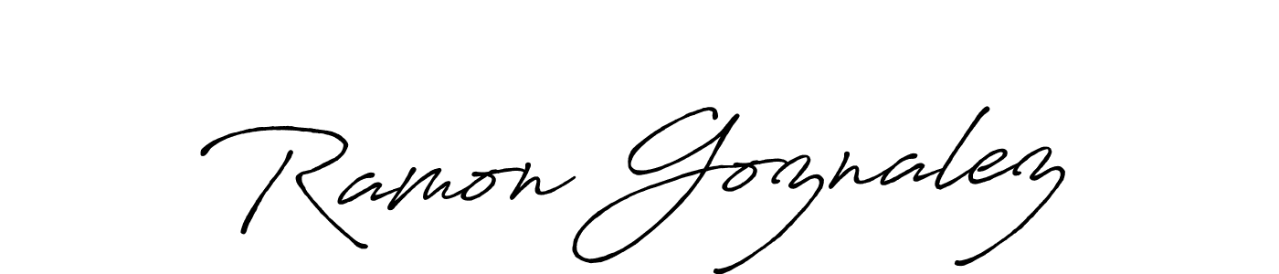 Design your own signature with our free online signature maker. With this signature software, you can create a handwritten (Antro_Vectra_Bolder) signature for name Ramon Goznalez. Ramon Goznalez signature style 7 images and pictures png