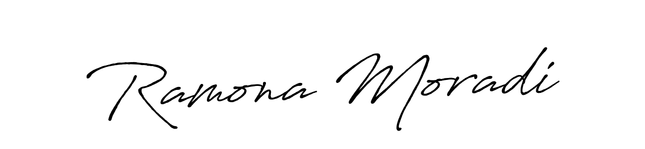 Make a beautiful signature design for name Ramona Moradi. With this signature (Antro_Vectra_Bolder) style, you can create a handwritten signature for free. Ramona Moradi signature style 7 images and pictures png