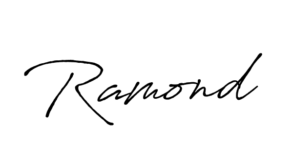 Design your own signature with our free online signature maker. With this signature software, you can create a handwritten (Antro_Vectra_Bolder) signature for name Ramond. Ramond signature style 7 images and pictures png