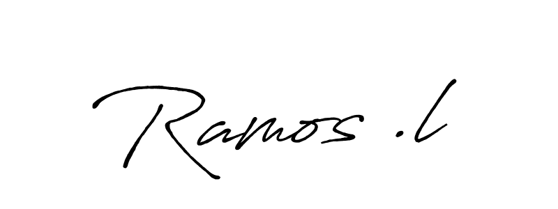 Use a signature maker to create a handwritten signature online. With this signature software, you can design (Antro_Vectra_Bolder) your own signature for name Ramos .l. Ramos .l signature style 7 images and pictures png