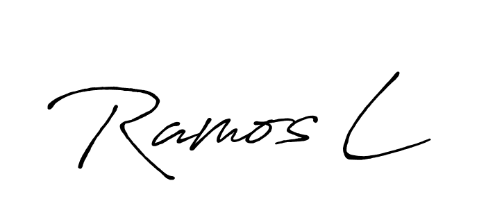 Once you've used our free online signature maker to create your best signature Antro_Vectra_Bolder style, it's time to enjoy all of the benefits that Ramos L name signing documents. Ramos L signature style 7 images and pictures png