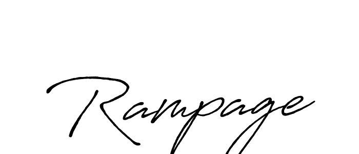Use a signature maker to create a handwritten signature online. With this signature software, you can design (Antro_Vectra_Bolder) your own signature for name Rampage. Rampage signature style 7 images and pictures png
