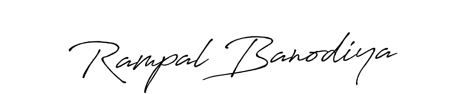 Use a signature maker to create a handwritten signature online. With this signature software, you can design (Antro_Vectra_Bolder) your own signature for name Rampal Banodiya. Rampal Banodiya signature style 7 images and pictures png