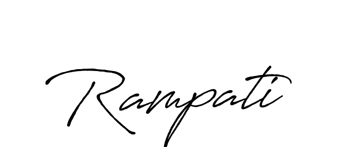 Rampati stylish signature style. Best Handwritten Sign (Antro_Vectra_Bolder) for my name. Handwritten Signature Collection Ideas for my name Rampati. Rampati signature style 7 images and pictures png