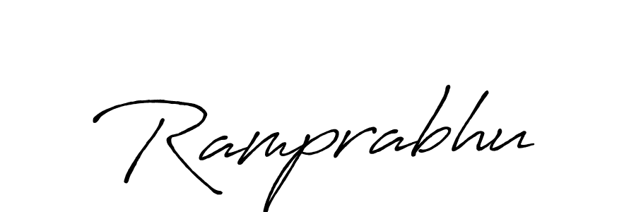 It looks lik you need a new signature style for name Ramprabhu. Design unique handwritten (Antro_Vectra_Bolder) signature with our free signature maker in just a few clicks. Ramprabhu signature style 7 images and pictures png