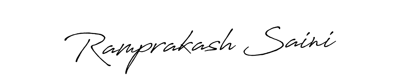 Create a beautiful signature design for name Ramprakash Saini. With this signature (Antro_Vectra_Bolder) fonts, you can make a handwritten signature for free. Ramprakash Saini signature style 7 images and pictures png