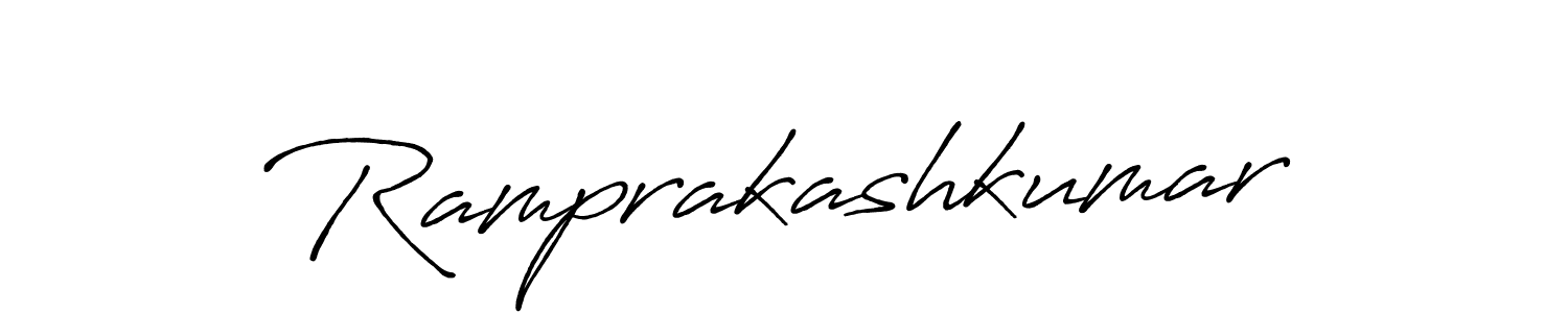 Create a beautiful signature design for name Ramprakashkumar. With this signature (Antro_Vectra_Bolder) fonts, you can make a handwritten signature for free. Ramprakashkumar signature style 7 images and pictures png