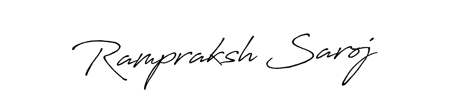 Make a beautiful signature design for name Rampraksh Saroj. With this signature (Antro_Vectra_Bolder) style, you can create a handwritten signature for free. Rampraksh Saroj signature style 7 images and pictures png