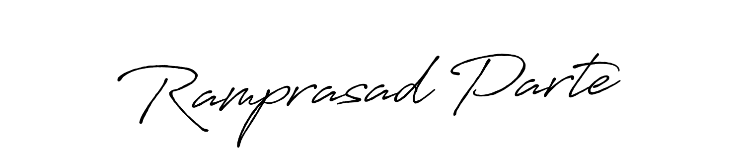 Design your own signature with our free online signature maker. With this signature software, you can create a handwritten (Antro_Vectra_Bolder) signature for name Ramprasad Parte. Ramprasad Parte signature style 7 images and pictures png