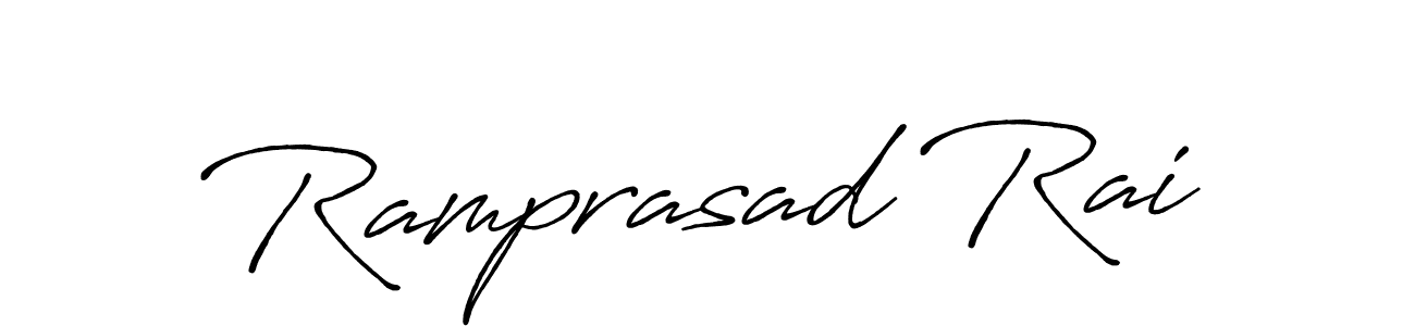 Make a beautiful signature design for name Ramprasad Rai. With this signature (Antro_Vectra_Bolder) style, you can create a handwritten signature for free. Ramprasad Rai signature style 7 images and pictures png