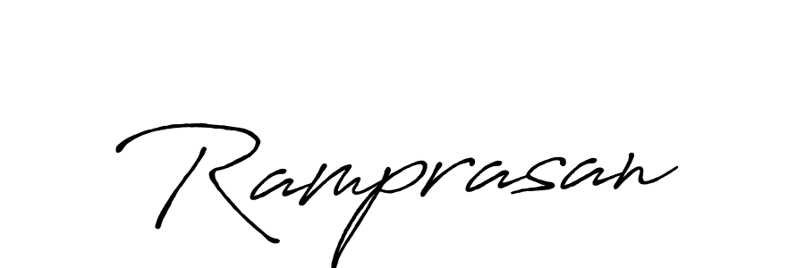 Ramprasan stylish signature style. Best Handwritten Sign (Antro_Vectra_Bolder) for my name. Handwritten Signature Collection Ideas for my name Ramprasan. Ramprasan signature style 7 images and pictures png