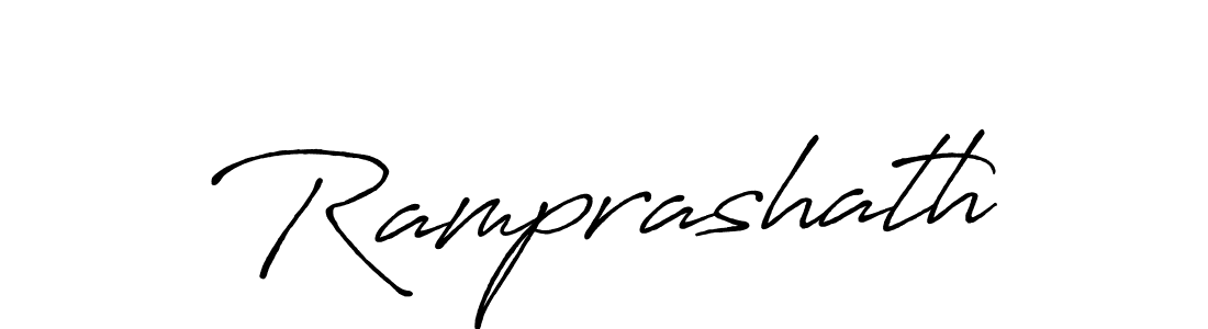 Use a signature maker to create a handwritten signature online. With this signature software, you can design (Antro_Vectra_Bolder) your own signature for name Ramprashath. Ramprashath signature style 7 images and pictures png