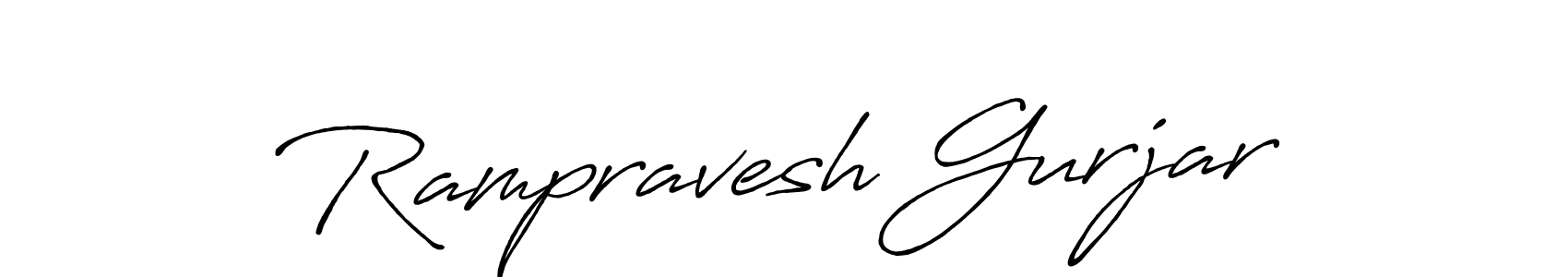 Also we have Rampravesh Gurjar name is the best signature style. Create professional handwritten signature collection using Antro_Vectra_Bolder autograph style. Rampravesh Gurjar signature style 7 images and pictures png