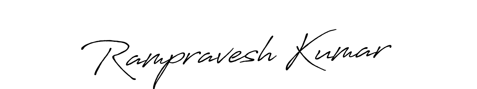 Create a beautiful signature design for name Rampravesh Kumar. With this signature (Antro_Vectra_Bolder) fonts, you can make a handwritten signature for free. Rampravesh Kumar signature style 7 images and pictures png