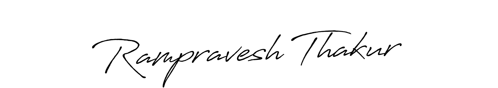 It looks lik you need a new signature style for name Rampravesh Thakur. Design unique handwritten (Antro_Vectra_Bolder) signature with our free signature maker in just a few clicks. Rampravesh Thakur signature style 7 images and pictures png