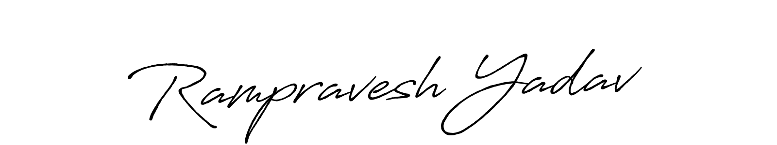 Make a beautiful signature design for name Rampravesh Yadav. With this signature (Antro_Vectra_Bolder) style, you can create a handwritten signature for free. Rampravesh Yadav signature style 7 images and pictures png