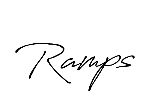 How to make Ramps signature? Antro_Vectra_Bolder is a professional autograph style. Create handwritten signature for Ramps name. Ramps signature style 7 images and pictures png