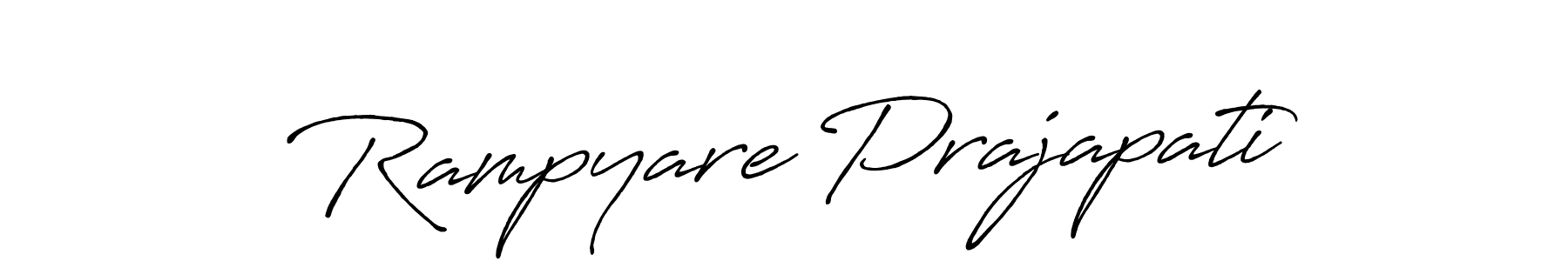 Also we have Rampyare Prajapati name is the best signature style. Create professional handwritten signature collection using Antro_Vectra_Bolder autograph style. Rampyare Prajapati signature style 7 images and pictures png