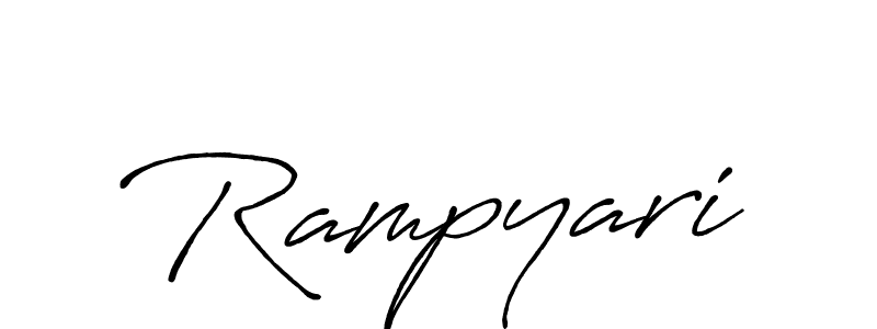 Rampyari stylish signature style. Best Handwritten Sign (Antro_Vectra_Bolder) for my name. Handwritten Signature Collection Ideas for my name Rampyari. Rampyari signature style 7 images and pictures png