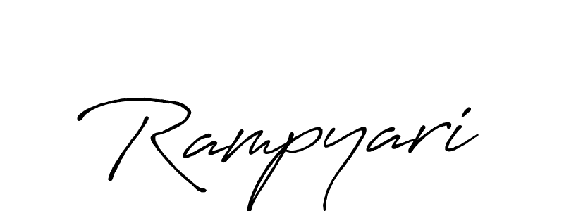 How to make Rampyari signature? Antro_Vectra_Bolder is a professional autograph style. Create handwritten signature for Rampyari name. Rampyari signature style 7 images and pictures png