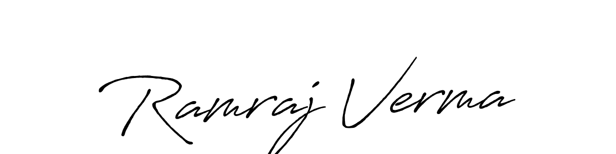 Also You can easily find your signature by using the search form. We will create Ramraj Verma name handwritten signature images for you free of cost using Antro_Vectra_Bolder sign style. Ramraj Verma signature style 7 images and pictures png