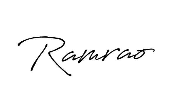 How to make Ramrao signature? Antro_Vectra_Bolder is a professional autograph style. Create handwritten signature for Ramrao name. Ramrao signature style 7 images and pictures png