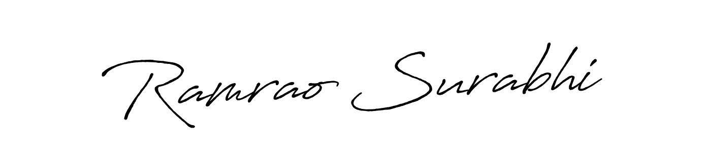 It looks lik you need a new signature style for name Ramrao Surabhi. Design unique handwritten (Antro_Vectra_Bolder) signature with our free signature maker in just a few clicks. Ramrao Surabhi signature style 7 images and pictures png