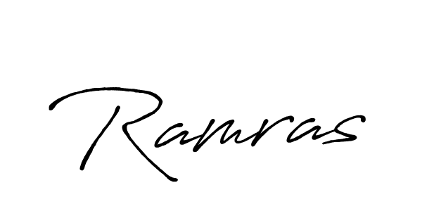 Use a signature maker to create a handwritten signature online. With this signature software, you can design (Antro_Vectra_Bolder) your own signature for name Ramras. Ramras signature style 7 images and pictures png