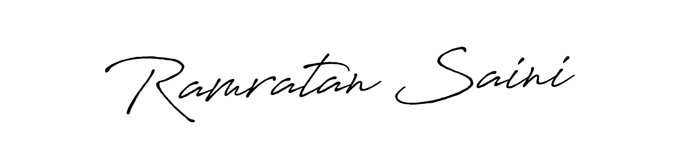 Design your own signature with our free online signature maker. With this signature software, you can create a handwritten (Antro_Vectra_Bolder) signature for name Ramratan Saini. Ramratan Saini signature style 7 images and pictures png