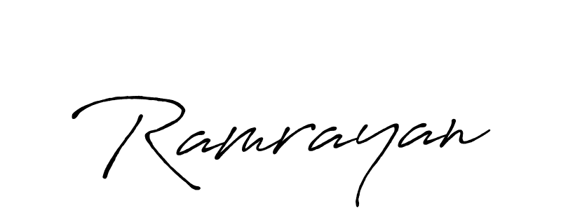 Make a beautiful signature design for name Ramrayan. With this signature (Antro_Vectra_Bolder) style, you can create a handwritten signature for free. Ramrayan signature style 7 images and pictures png