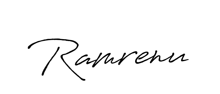 Ramrenu stylish signature style. Best Handwritten Sign (Antro_Vectra_Bolder) for my name. Handwritten Signature Collection Ideas for my name Ramrenu. Ramrenu signature style 7 images and pictures png