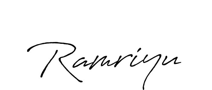 Also we have Ramriyu name is the best signature style. Create professional handwritten signature collection using Antro_Vectra_Bolder autograph style. Ramriyu signature style 7 images and pictures png