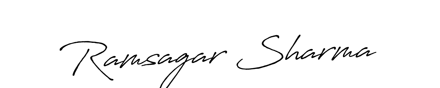 Make a beautiful signature design for name Ramsagar Sharma. With this signature (Antro_Vectra_Bolder) style, you can create a handwritten signature for free. Ramsagar Sharma signature style 7 images and pictures png