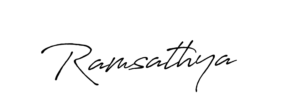 Similarly Antro_Vectra_Bolder is the best handwritten signature design. Signature creator online .You can use it as an online autograph creator for name Ramsathya. Ramsathya signature style 7 images and pictures png