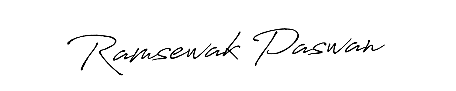 Make a beautiful signature design for name Ramsewak Paswan. With this signature (Antro_Vectra_Bolder) style, you can create a handwritten signature for free. Ramsewak Paswan signature style 7 images and pictures png