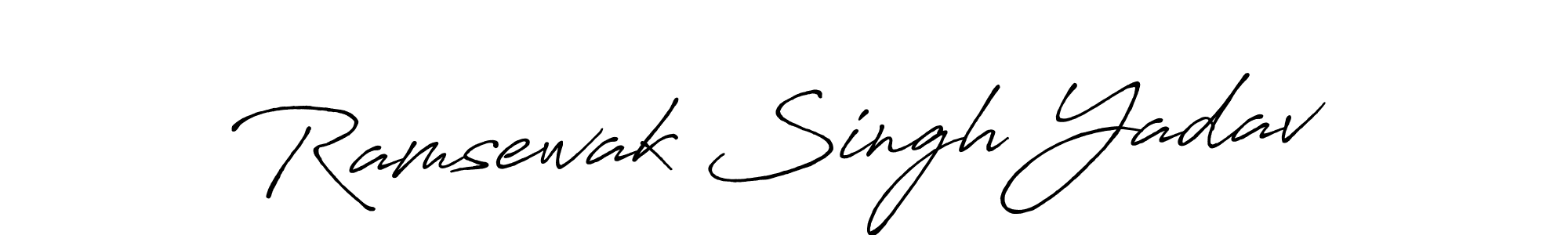 Use a signature maker to create a handwritten signature online. With this signature software, you can design (Antro_Vectra_Bolder) your own signature for name Ramsewak Singh Yadav. Ramsewak Singh Yadav signature style 7 images and pictures png