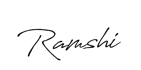 Design your own signature with our free online signature maker. With this signature software, you can create a handwritten (Antro_Vectra_Bolder) signature for name Ramshi. Ramshi signature style 7 images and pictures png