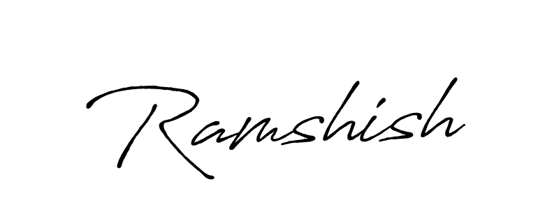 Design your own signature with our free online signature maker. With this signature software, you can create a handwritten (Antro_Vectra_Bolder) signature for name Ramshish. Ramshish signature style 7 images and pictures png