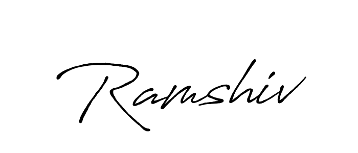 How to make Ramshiv signature? Antro_Vectra_Bolder is a professional autograph style. Create handwritten signature for Ramshiv name. Ramshiv signature style 7 images and pictures png