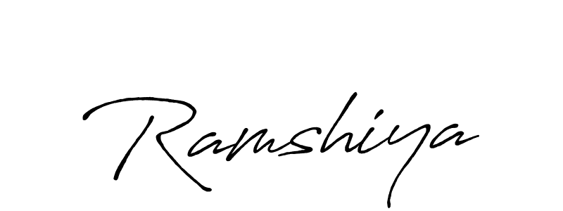 Similarly Antro_Vectra_Bolder is the best handwritten signature design. Signature creator online .You can use it as an online autograph creator for name Ramshiya. Ramshiya signature style 7 images and pictures png