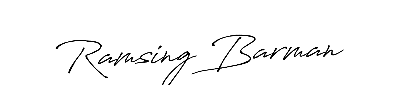 Create a beautiful signature design for name Ramsing Barman. With this signature (Antro_Vectra_Bolder) fonts, you can make a handwritten signature for free. Ramsing Barman signature style 7 images and pictures png