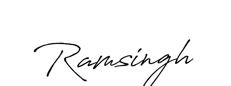 Design your own signature with our free online signature maker. With this signature software, you can create a handwritten (Antro_Vectra_Bolder) signature for name Ramsingh. Ramsingh signature style 7 images and pictures png