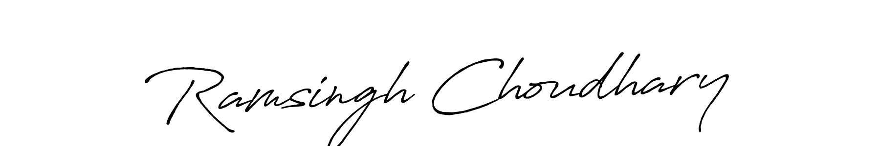 Create a beautiful signature design for name Ramsingh Choudhary. With this signature (Antro_Vectra_Bolder) fonts, you can make a handwritten signature for free. Ramsingh Choudhary signature style 7 images and pictures png