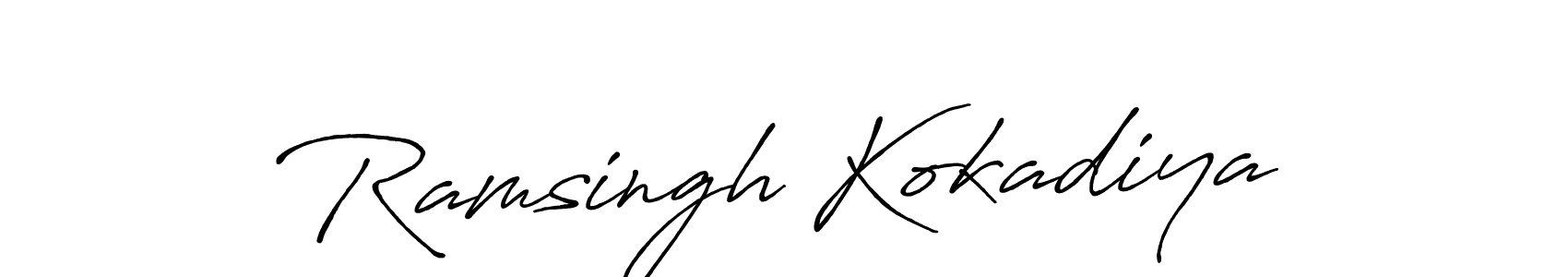 How to Draw Ramsingh Kokadiya signature style? Antro_Vectra_Bolder is a latest design signature styles for name Ramsingh Kokadiya. Ramsingh Kokadiya signature style 7 images and pictures png