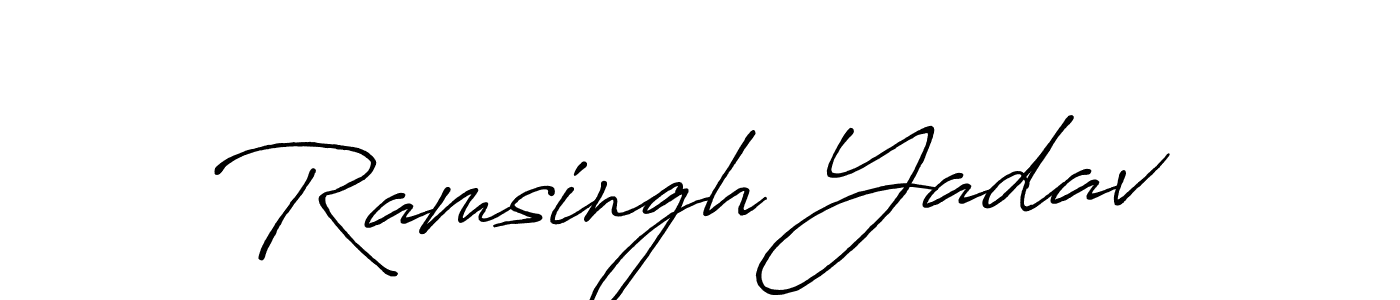 It looks lik you need a new signature style for name Ramsingh Yadav. Design unique handwritten (Antro_Vectra_Bolder) signature with our free signature maker in just a few clicks. Ramsingh Yadav signature style 7 images and pictures png