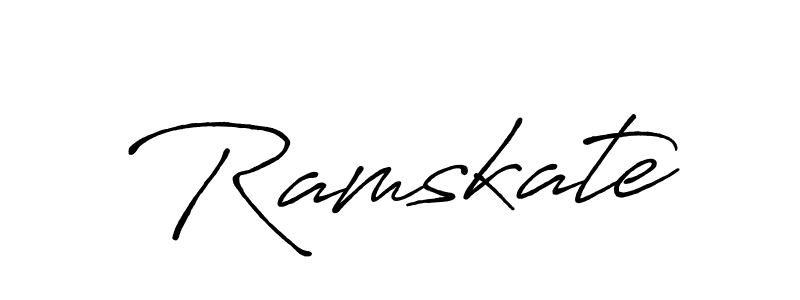 if you are searching for the best signature style for your name Ramskate. so please give up your signature search. here we have designed multiple signature styles  using Antro_Vectra_Bolder. Ramskate signature style 7 images and pictures png
