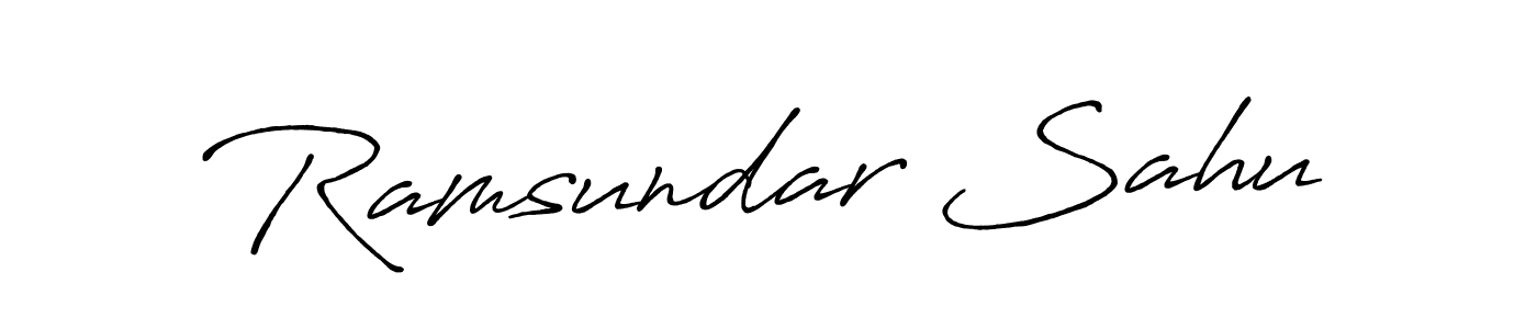 Design your own signature with our free online signature maker. With this signature software, you can create a handwritten (Antro_Vectra_Bolder) signature for name Ramsundar Sahu. Ramsundar Sahu signature style 7 images and pictures png